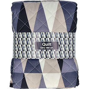 Vattæppe med trekanter og striber 130x180 cm - multifarvet