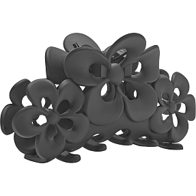 CBYH dame klemme med blomster - sort