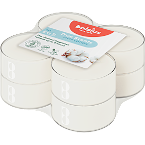 Maxi fyrfadslys med duft 8-pak - hvid