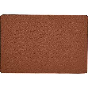 Salling dækkeserviet i læderlook - brun