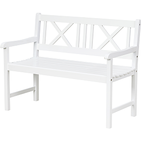 Rosenborg Compact bænk - hvid højglans