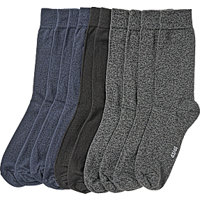 VRS herre 10-pak strømper str. 43/46 - sort/blå/grå