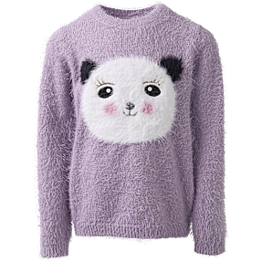 VRS børne strikbluse str. 98/104 - lilla