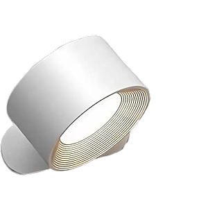 Spot On genopladelig væglampe - hvid