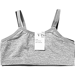 VRS teen 2-pak microfiber top 158/164 - grå/sort