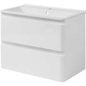 NORTIQ Miami badmøbel med vask - hvid højglans