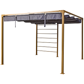 Bali pergola, trælook m. gråt cover