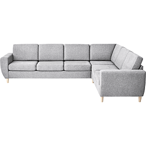 Rom Nordic vendbar hjørnesofa - lysegrå
