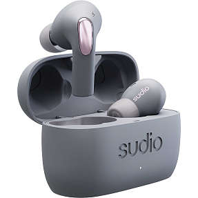 Sudio headphone in-ear E2 TWS ANC - grå
