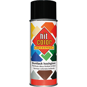Hit Color spraymaling blank 0,4 liter - sort