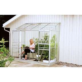 Vitavia Ida 3300 vægdrivhus inkl. sokkel - aluminium