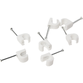 Elworks kabelclips 100-pak - hvid