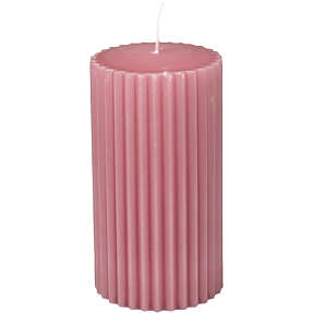 Windsor rillet bloklys 5,8x12 cm - Old Rose