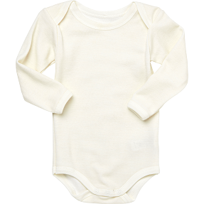 808 baby body langærmet str. 80 - råhvid