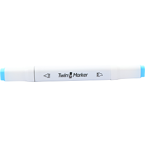 Danpen twinmarker pastelblå farve 67