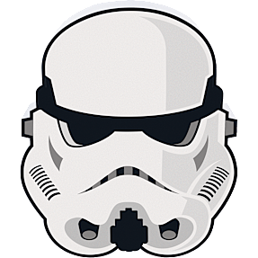 Star Wars Stormtrooper lampe - hvid
