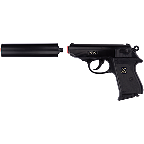 Legetøjspistol med lyddæmper PPK 276 mm