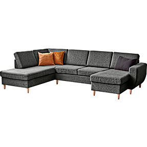 Rom Nordic højrevendt U-sofa - grøn