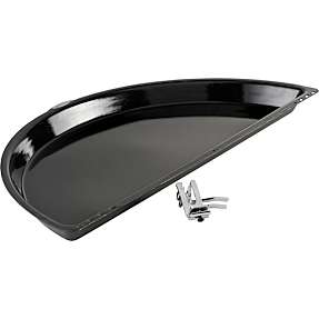 Bon-Fire halv BBQ pande - sort emalje