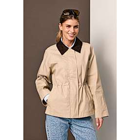 VRS dame kort trenchcoat str. S - beige