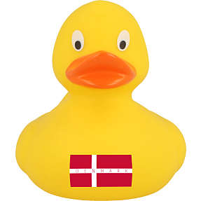 Lilalu badeand - gul med dansk flag