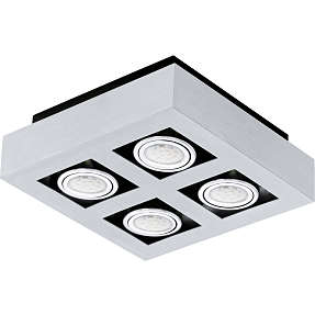 Loke loftlampe - børstet stål