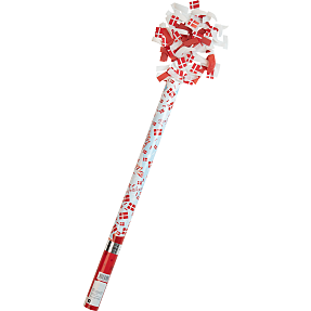 Konfettirør 78 x 5 cm - Dannebrog