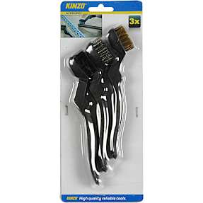 Kinzo stålbørstesæt 3-pak