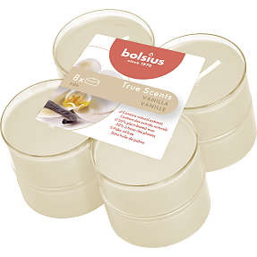 Bolsius maxi fyrfadslys med duft 8-pak - vaniljeduft
