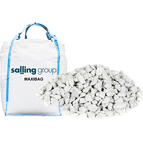 Hvide granitskærver 8-11 mm bigbag 1500 kg