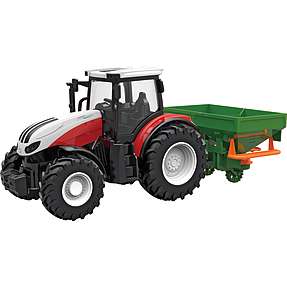 CAR MANIA Fjernbetjent Traktor med Frøspredervogn