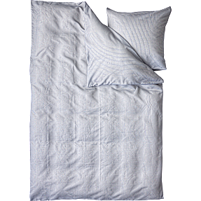 BASIS sengetøj 140x220 cm - blå bølge strib