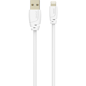 Sinox Pro USB-A til lightning kabel - hvid