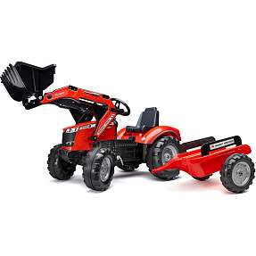 Falk Toys Massey Ferguson frontlæsser med vogn