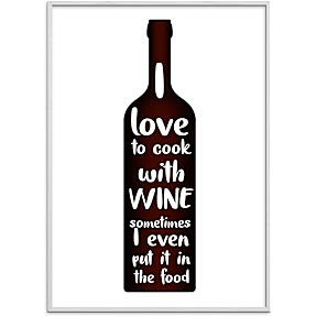 I love to cook with wine - 70x100 cm