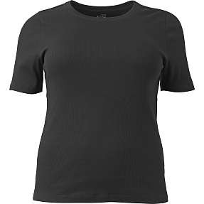 VRS dame rib T-shirt str. 48 - sort