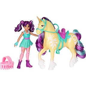 Unicorn academy Ava & Leaf dukke og enhjørning