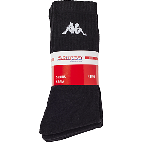 Kappa  5-pak strømper str. 35/38 - sort