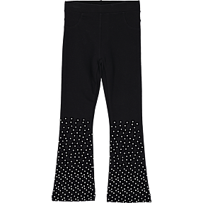 VRS børne leggings med svaj forneden str. 122 - sort