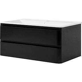 NORTIQ Miami badmøbel med vask - sort højglans
