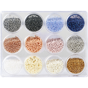 Smykke startsæt Rocaiperler - douche farver