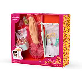 Our Generation dukke strandstol og parasol