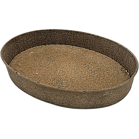 Ovalt zinkfad 26x20 cm – flere varianter – assorteret