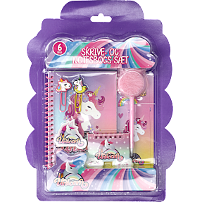 Danpen Junior skrive- og notesbogs sæt - lilla