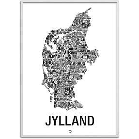 Jylland, byer - 70x100 cm