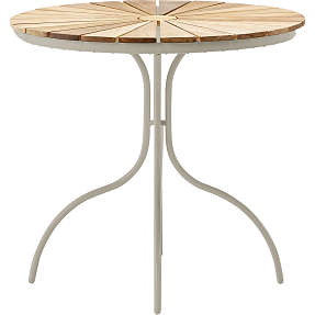 Kerteminde teak cafébord Sandy grey stel