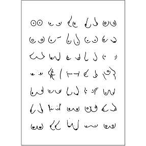 Boobies nr. 3 - 50x70 cm