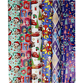 Jul disney gavepapir 70 cm x 2 m - flere varianter - assorteret