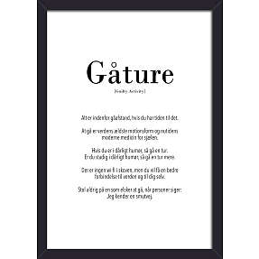 Salling Gåture plakat med sort glasramme 21x29,7 cm