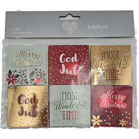 Gavemærker med fold 12-pak - flere varianter - assorteret